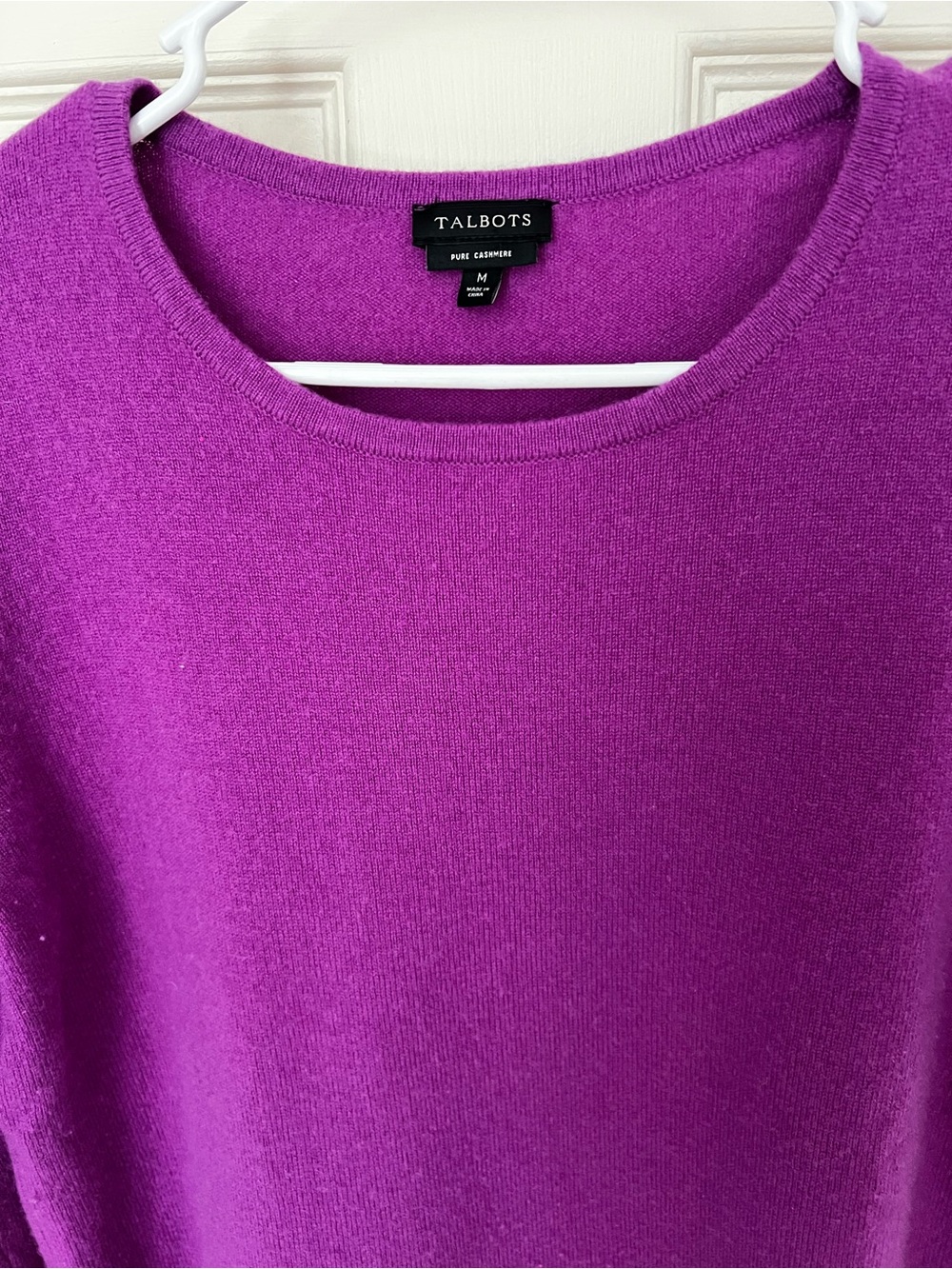 Talbots Pure Cashmere Sweater Purple Classic Chic Size Medium - Picture 4 of 9